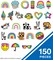 Carson Dellosa 150-Piece Rainbow Decorations, Emoji, Mermaid, Unicorn, Heart, Summer Sunglasses and Star Decor for Bulletin Board, Party and Classroom Must Haves